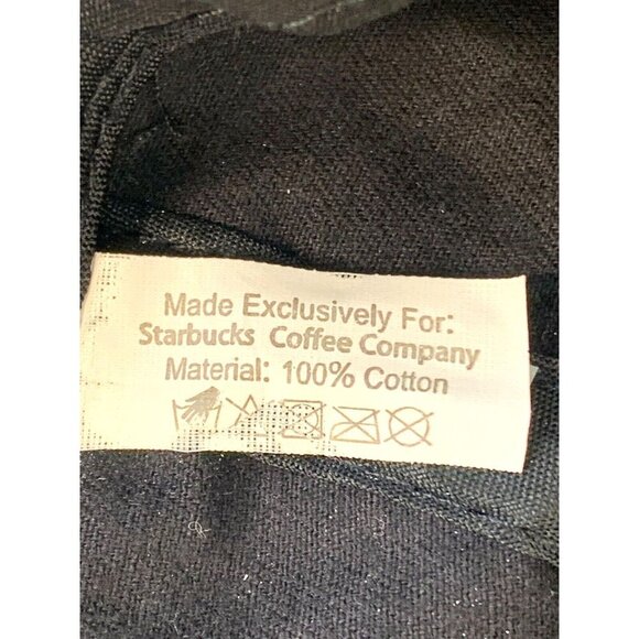 STARBUCKS Barista Cap Black Adjustable Strapback Hat Embroidered Uniform EUC - Picture 5 of 5